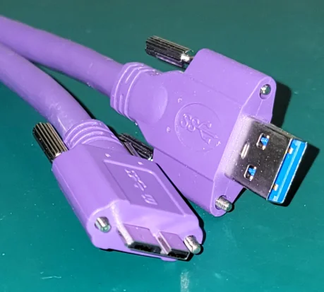 USB3 maschine vision Kabel Typ A W/Rändelschrauben stecker zu ROBOTIC / DRAG zu Micro B Gerade W/rändelschrauben stecker