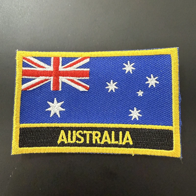 

Australia Flag Embroidery Patches Iron on Saw on Transfer patches Sewing Applications for Clothes in Home&Garden