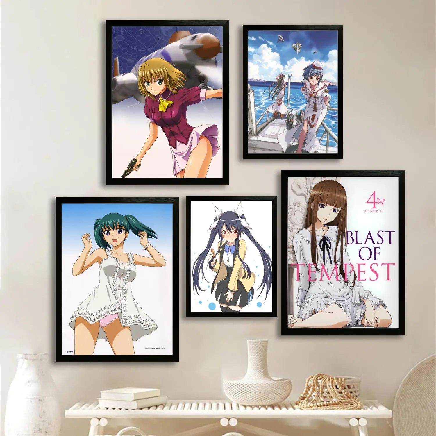 ملصق فني من قماش آيكا مانغا وفن جداري، طباعة صور، ديكور غرفة نوم عائلي حديث، لوحة زخرفية