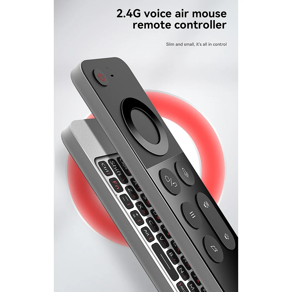 W3 2.4G Wireless Voice Air Mouse Remote Controller Mini Keyboard for Android TV BOX / Windows / Gyroscope Remote