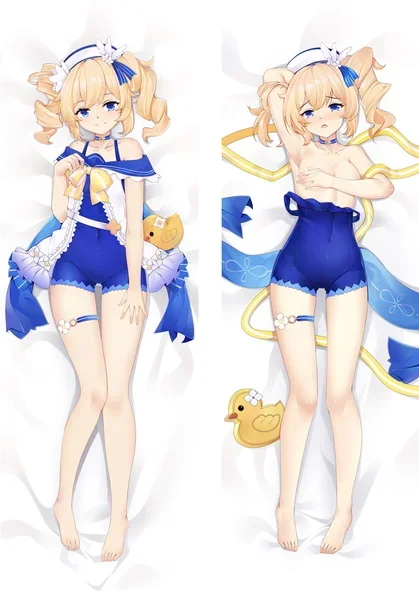 

2WAY Anime Dakimakura Game Genshin Impact Barbara Cosplay Pillow Case Fullbody Hugging Pillowcase Peachskin Long Cushion Cover