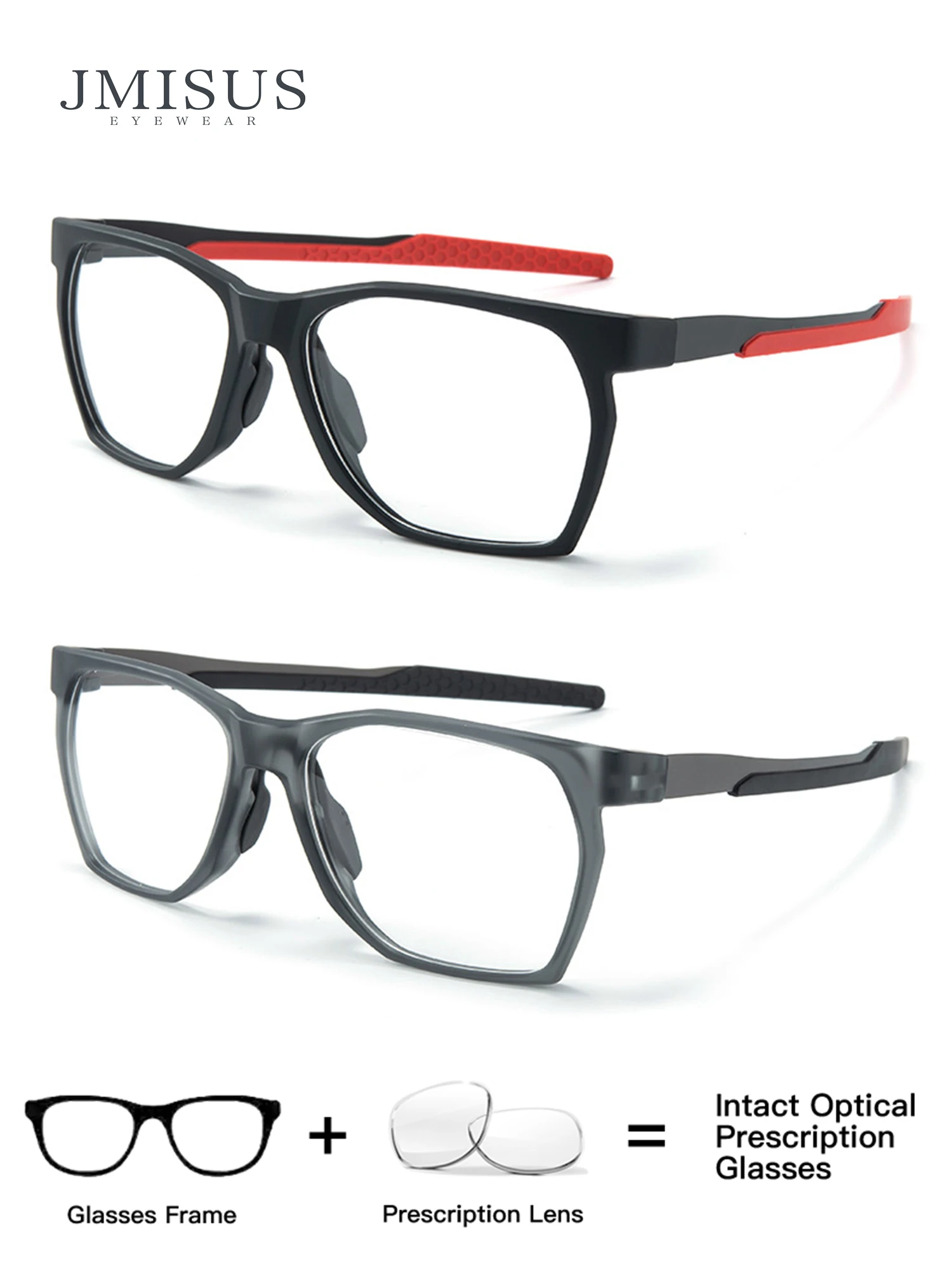 

JMISUS Polarized Prescription Sunglasses TR Sports Frame UV Protection Driving Outdoor Colors Choiceomen