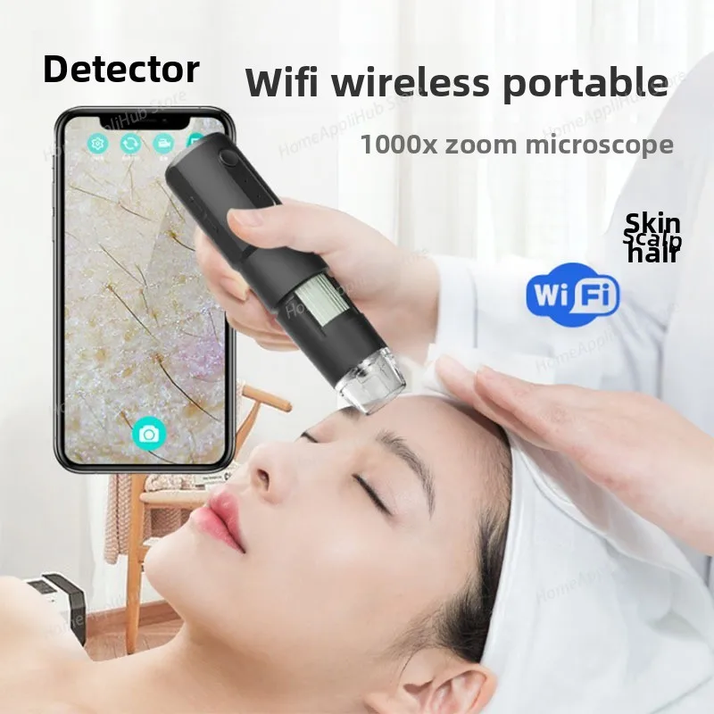 Wifi wireless skin microscope dual light automatic follicle scalp hair analyzer smart scalp detector Beauty Health