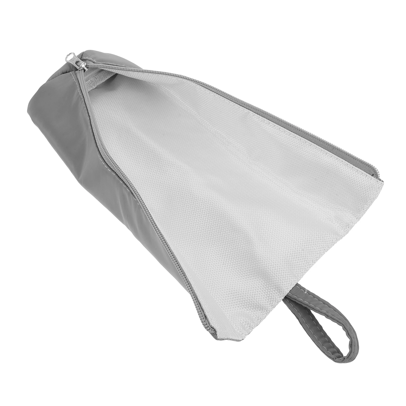 

Curling Iron Travel Bag Waterproof Heat Resistant Lining Zipper Closure Hanging Loop Portable Lightweight Storage Pouch For