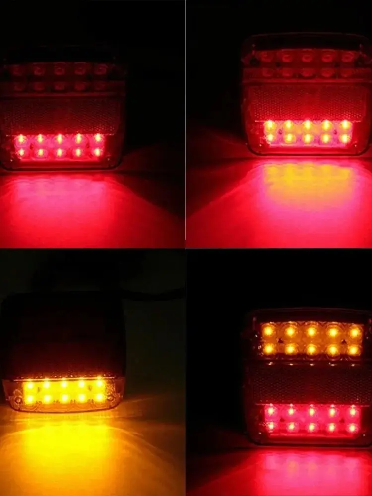 1pc 20LED 12V à prova d'água durável carro caminhão LED luz traseira luzes de advertência lâmpada