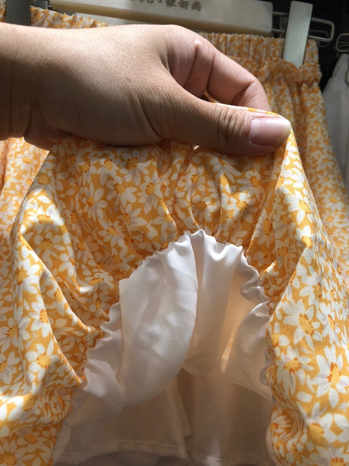 Korean Style Versatile Small Yellow Flower Half Skirt Women Summer New Slimming Bloom Short Puffy Youngening Skirt