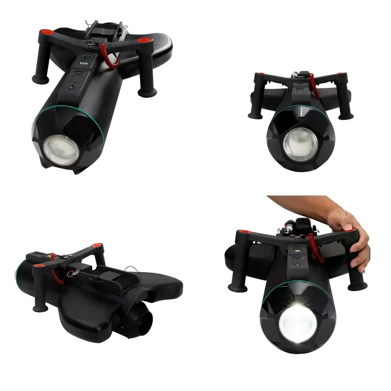 1500W Pump-jet 15 kg Thrust Searchlight GPS-assisted Flotation Underwater Submersible Thruster Diver Fishing Hunting Cave