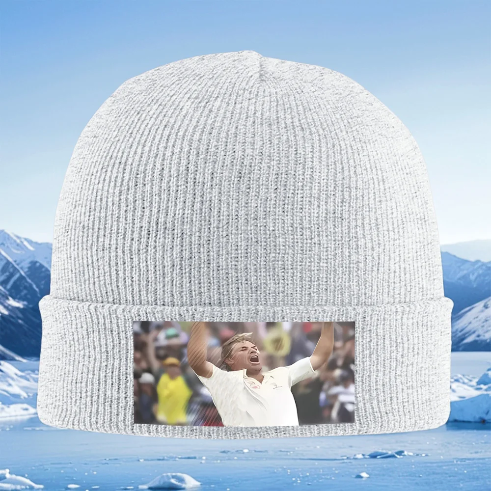 Celebrazione del giocatore di cricket, bracci sollevati, allevamento della folla Uomo Donna Cappello lavorato a maglia unisex Berretto Pullover Berretto invernale termico caldo Chris