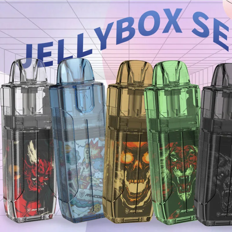 Original rincoe jellybox se pod vape kit 500mah bateria com jellybox nano cartucho 1.0ohm malha coi vaporizador vape e kit de cigarros