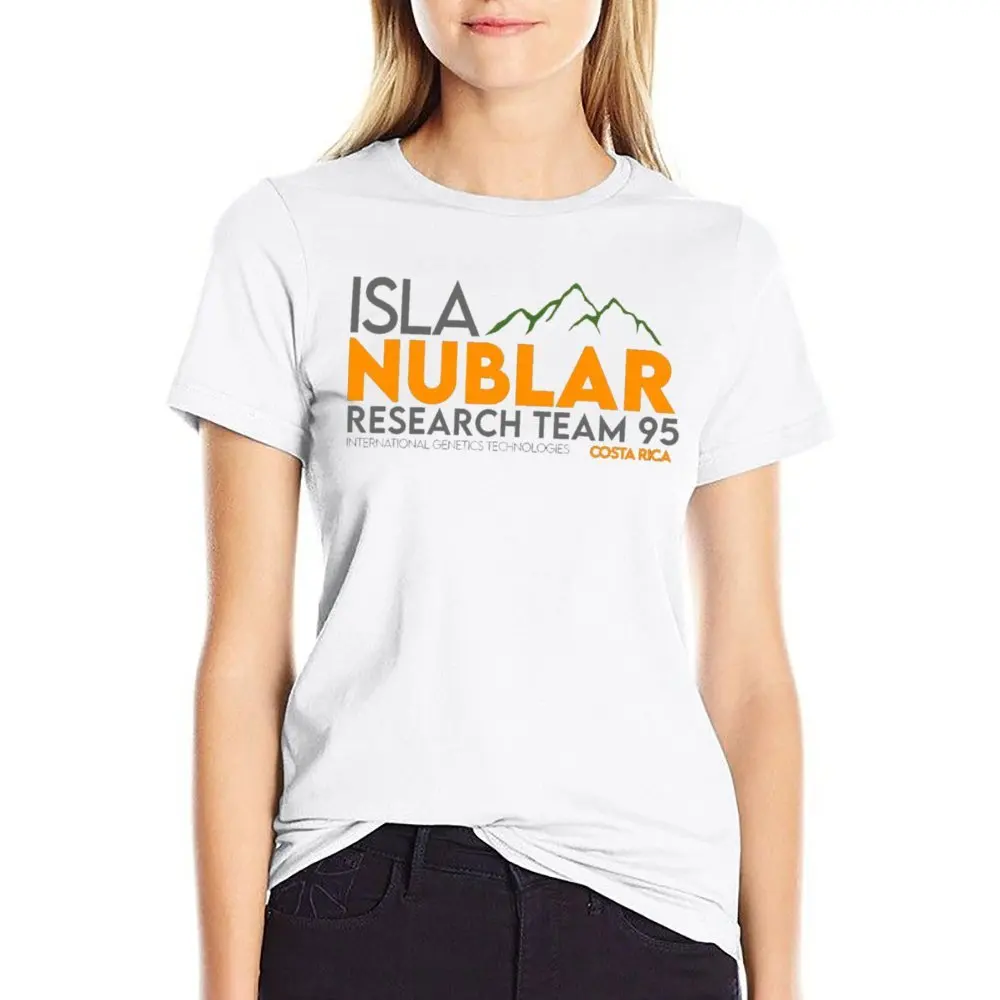 Isla Nublar Research Team Jurassic And World T-shirt Fresh Sport Top Tee Graphic Vintage Leisure Geeky