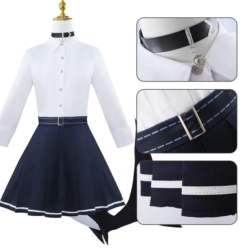 

asdh8@Anime Ellen Joe JK Uniform Cosplay Costume Woman Girl Sexy Short Skirt WigCOSda@