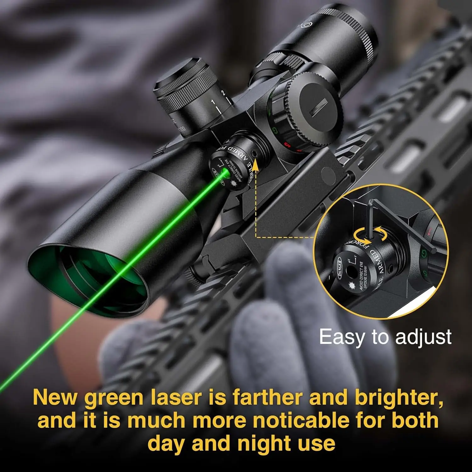 2.5-10x40e Red & Green Illuminated Scope with 20mm Mount