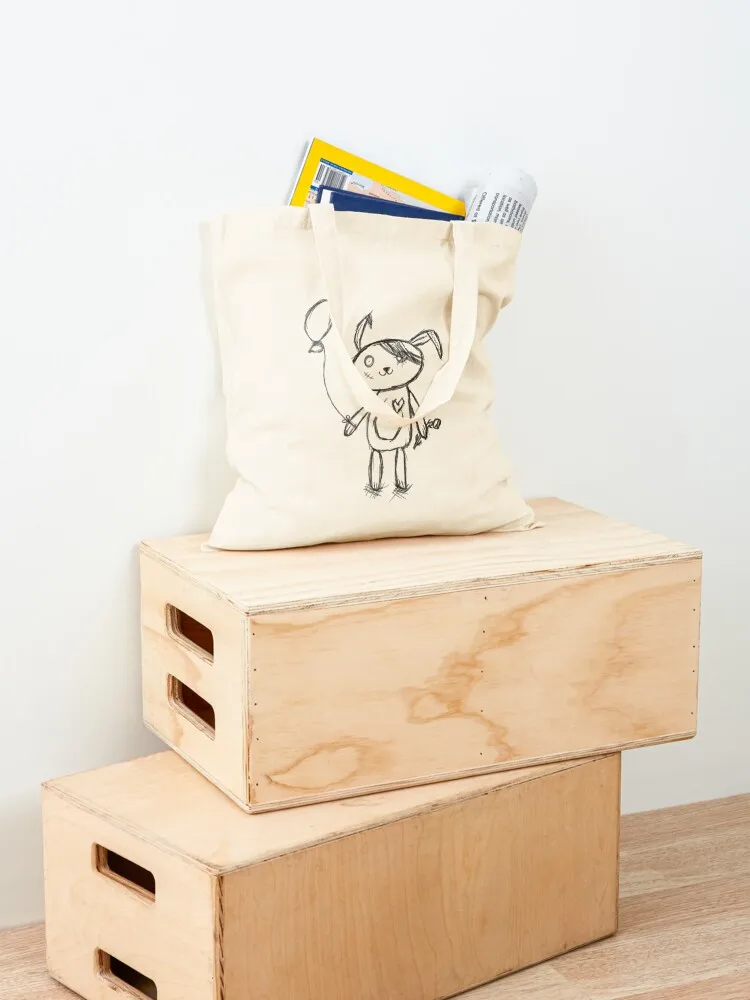 Bunny with balloon Tote Bag university shopper bag sac pour femme woman shopping bag shopping