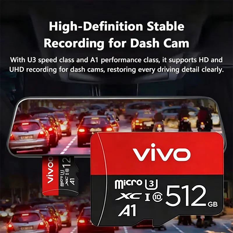 VIVO SD Card High Speed Micro SD Card for Nintendo Switch 1TB 512GB 256GB 128GB 64GB U3 Stable Performance SD Memory Card