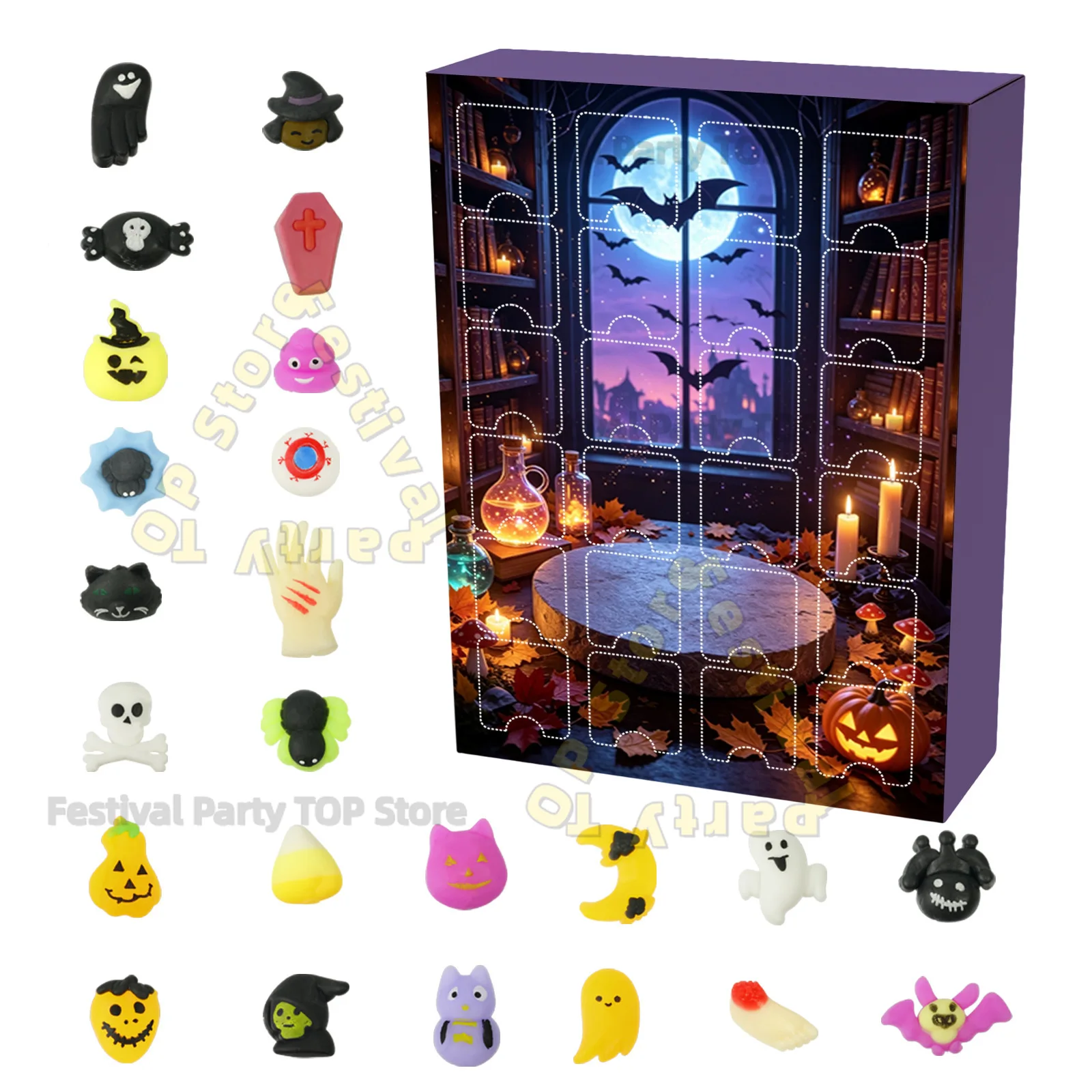 2027 Halloween Advent Calendar 24 Days Countdown Calendar – Fun Stress Sensory Toy Halloween Party Ages Compatible Surprise Gift