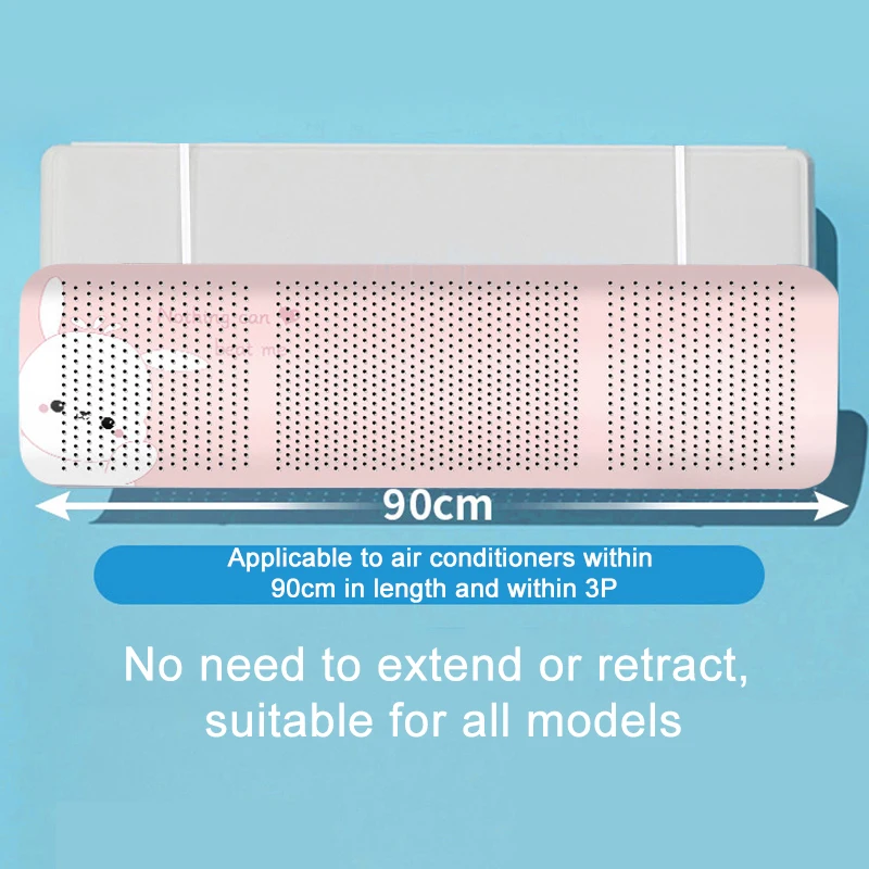 90x27cm Air Conditioner Wind Shield Universal Wall Mounted Wind Shield Air Conditioner Telescopic Air Outlet Baffle Anti-direct