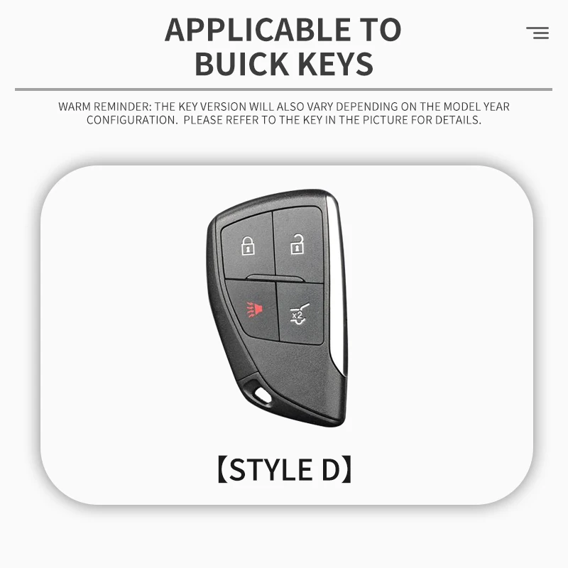 Zinc Alloy Leather Car Key Fob Cover For Buick ENVISION S plus Avenir 2020-2023 Durable Gadget Funda Llave Carcasa Llavero