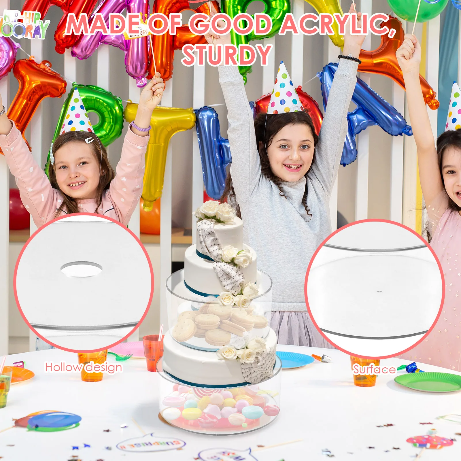 3/2 قطعة لوحة عرض كعكة الاكريل - مراجعة Display Risers Set وسعره