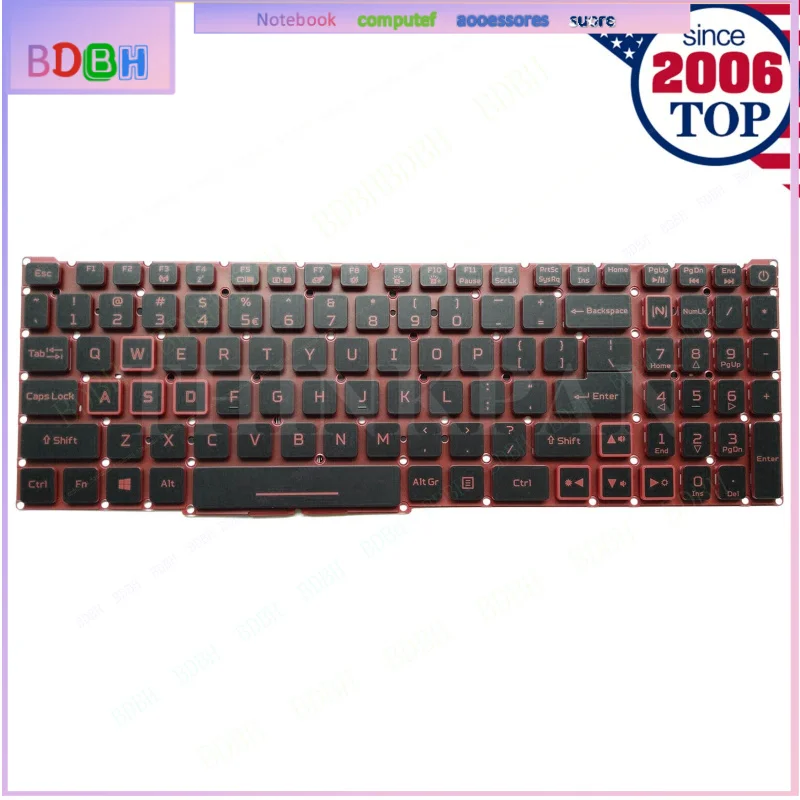 Backlit US Keyboard for For Acer Nitro 5 AN515-54 AN515-55 AN517-51 517-52