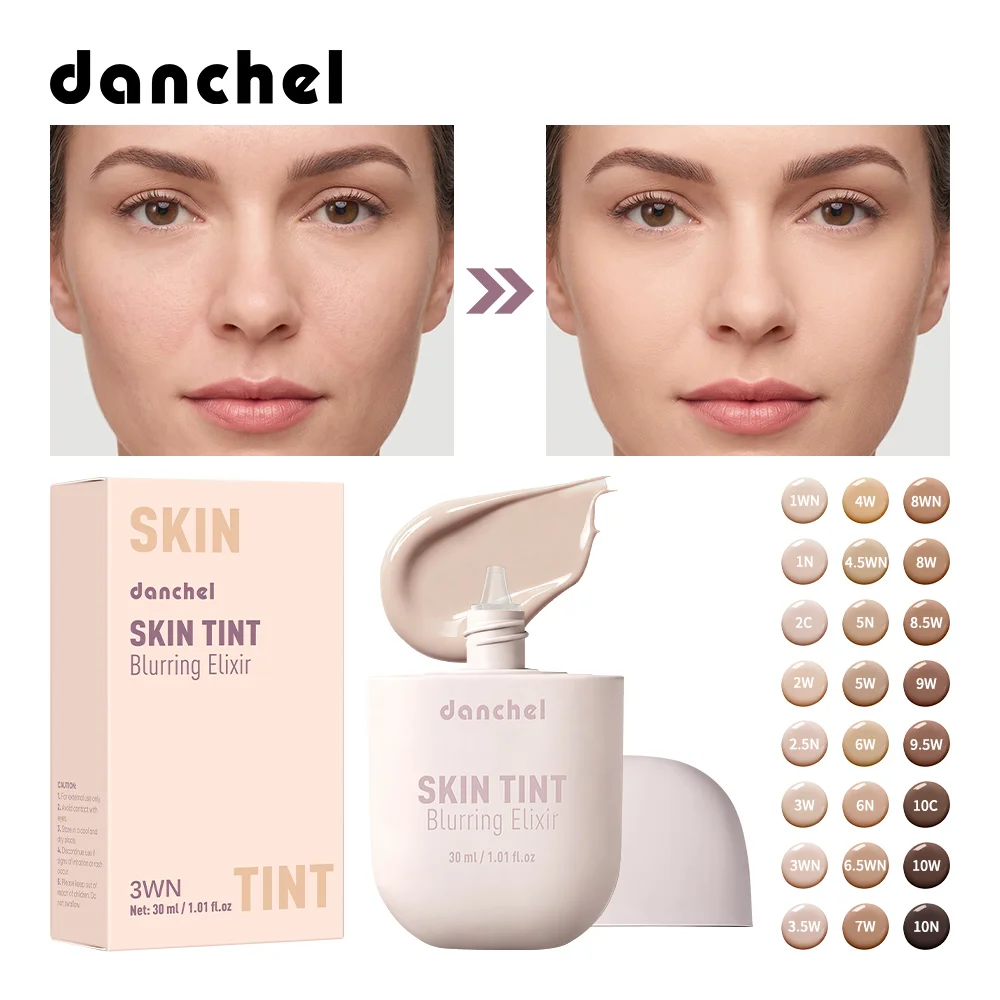 Skin Tint Blurring Elixir Even Skin Tone 12h Long-lasting Natural Finish Hide Pores Fine Lines Lightweight Breathable Skin Tint