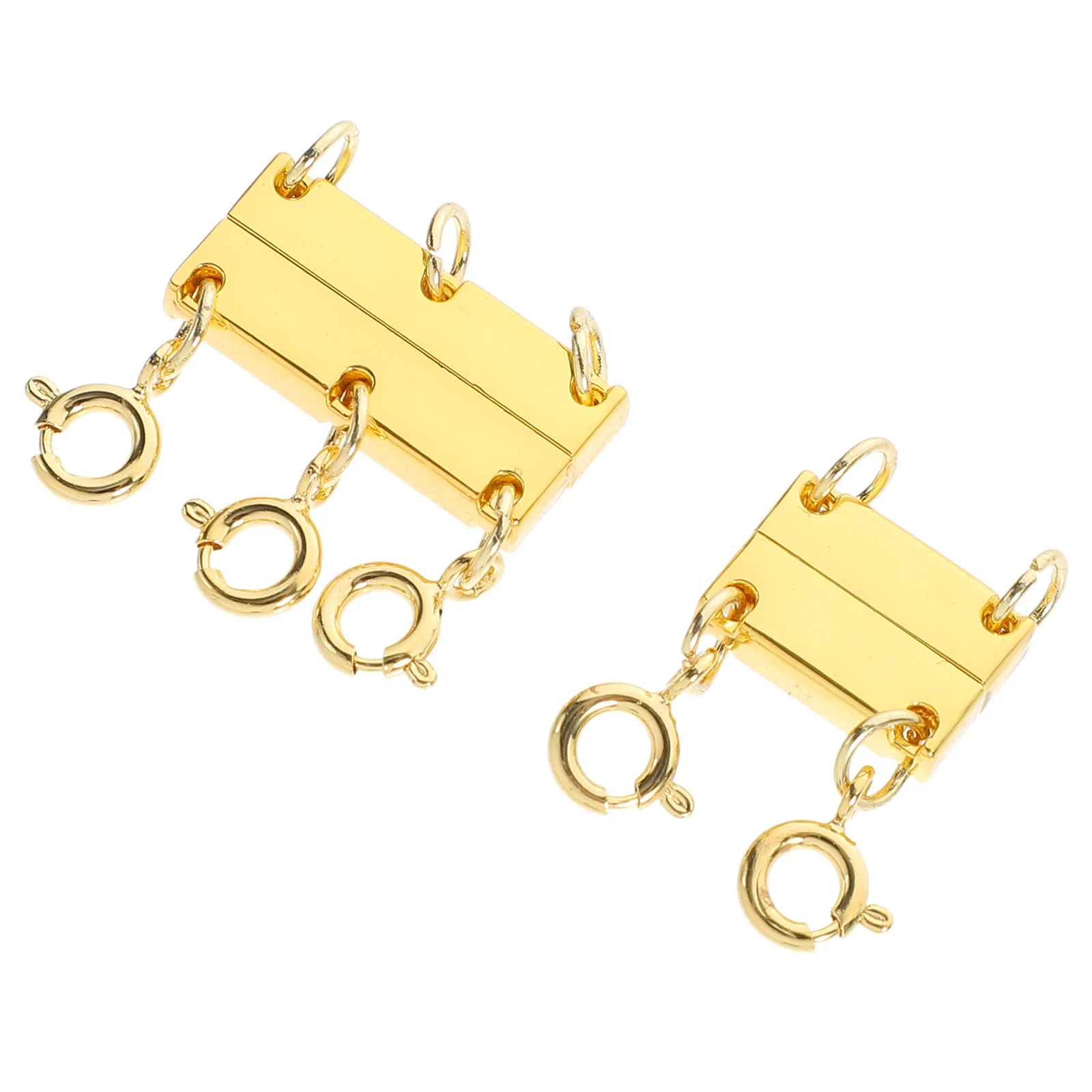 2 Pcs Jewelry Link Buckle Magnetic Necklace Clasp Layering Separator for Bracelet Making Kit Clasps Necklaces Alloy