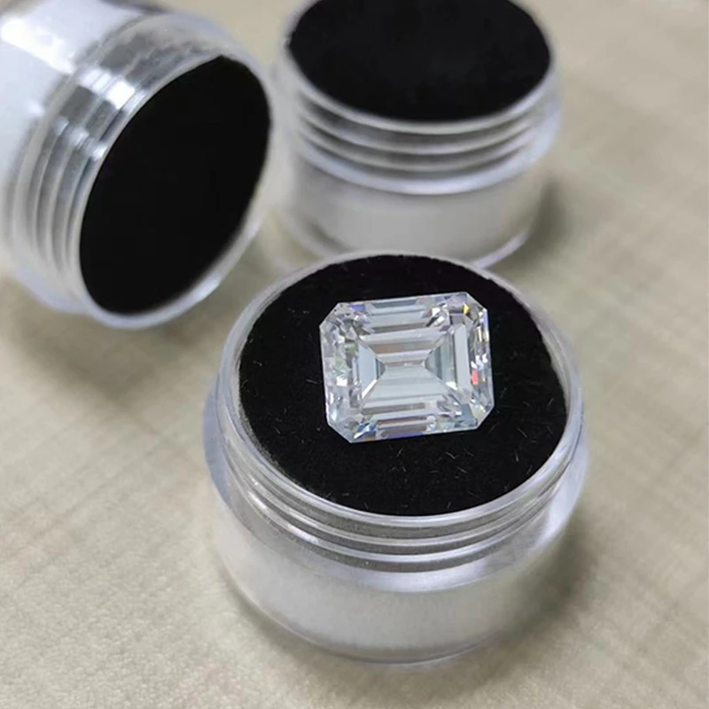 Emerald Cut D VVS Moissanite Loose Stone Top Quality Gemstone Beads For Jewelry Making