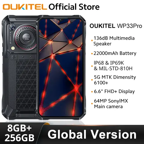 Oukitel WP33 Pro 5G 견고한 전화기 6.6