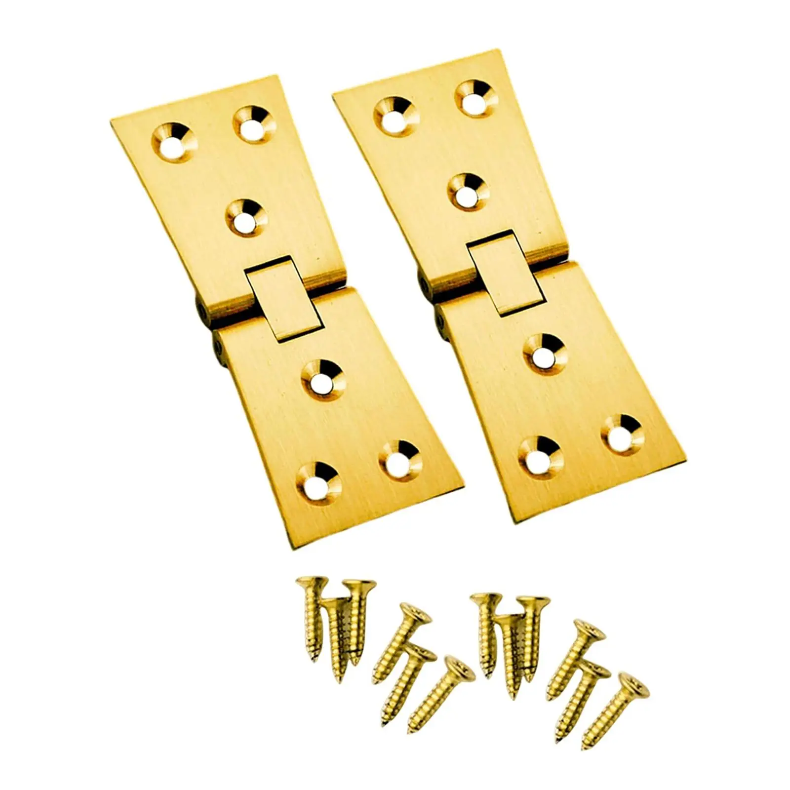 Gold Folding Table Flip Top Hinges Smooth Silent Operation Furniture Hinges for Door Cabinet Shelf