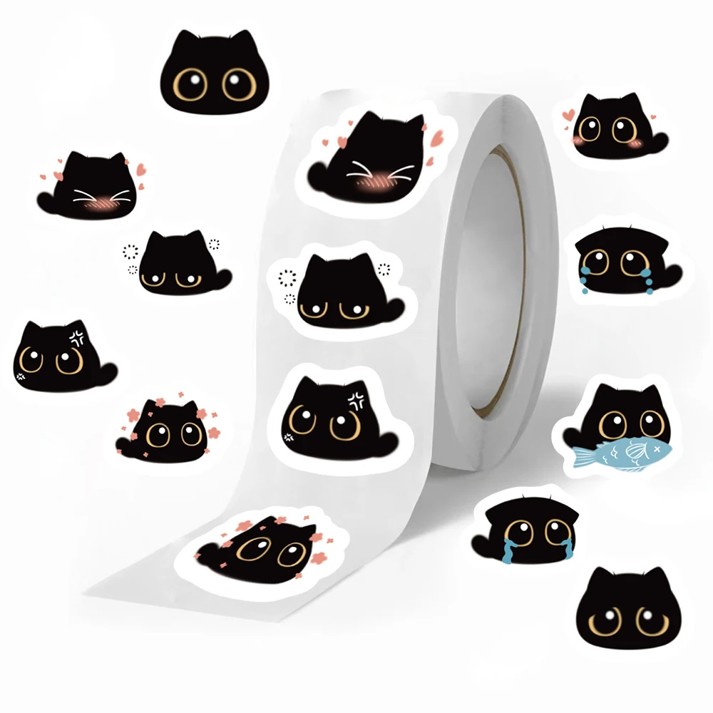 500Pcs Children Cute Animal Cats Stickers for School Teacher Supplies Student Kids Inspirational Labels Scroll Reward Sticker