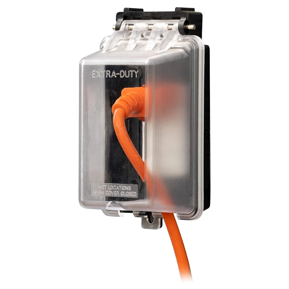 

-Весенняя крышка для наружной розетки, одноместная крышка для наружной розетки, устойчивый к атмосферным воздействиям корпус, водонепроницаемые крышки для электрической коробки