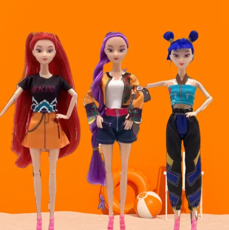 

Cartoon Anime K-pop Demon Hunters Doll Kawaii Vinyl Toys Rumi Mira Zoey Action Figures Fans Ornaments Christmas Room Decoration