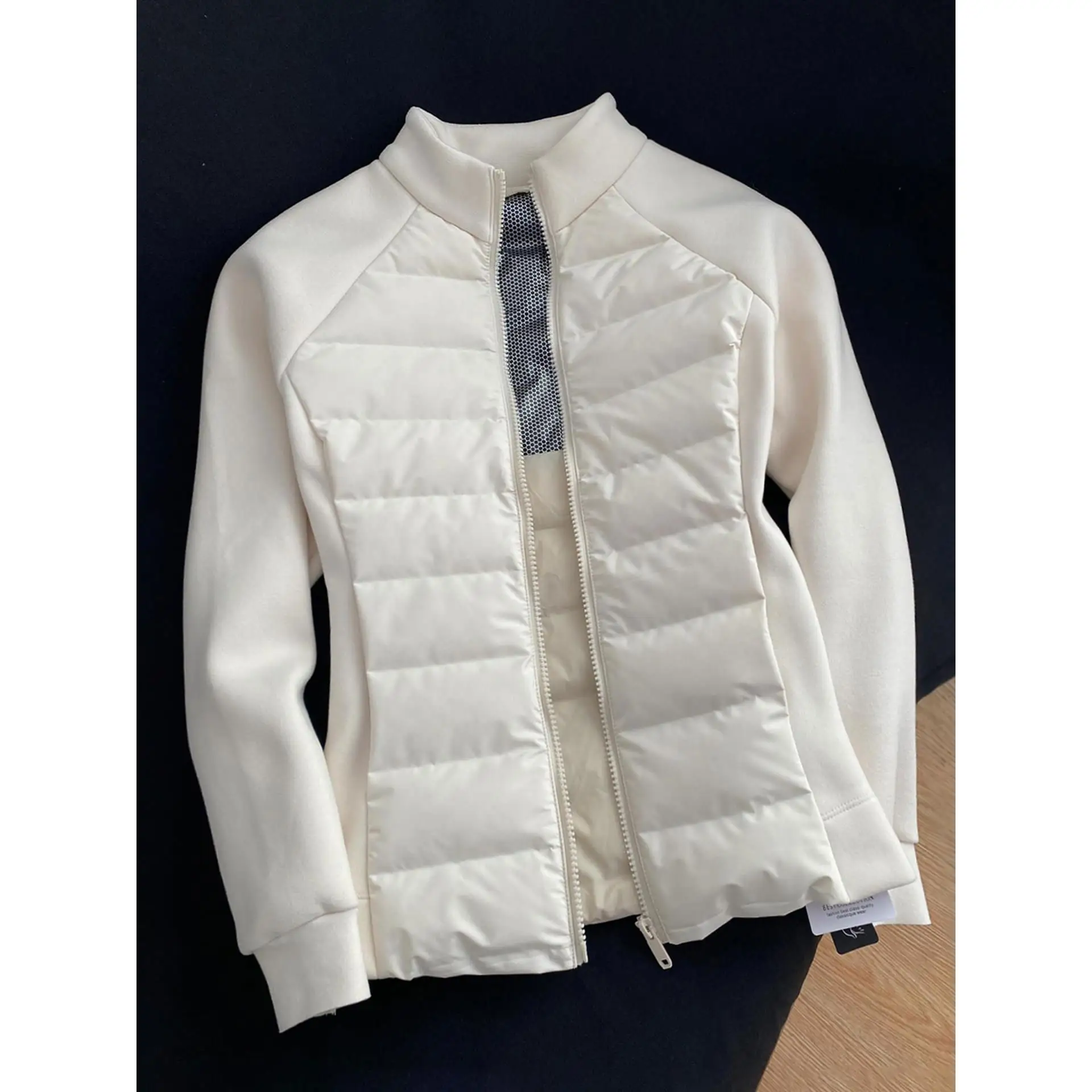 

White ort Quilted Jaet Men's Slim Fit Outdoor Sports Winter Coat Stand Collar Du down Inner for Couples Youth Faion
