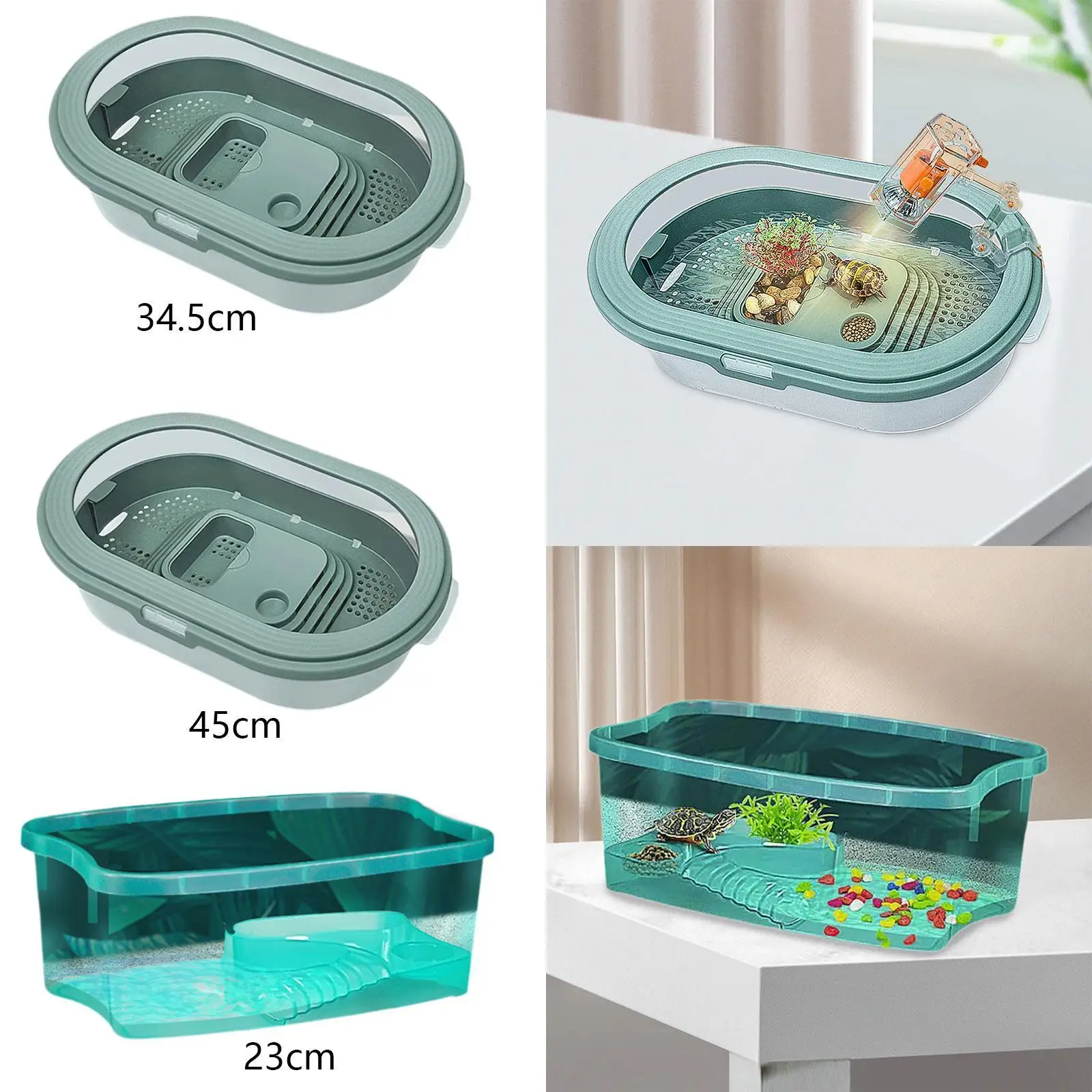 Turtles Tank Aquarium Hatching Area Pets Accessories Resting Turtle Habitat