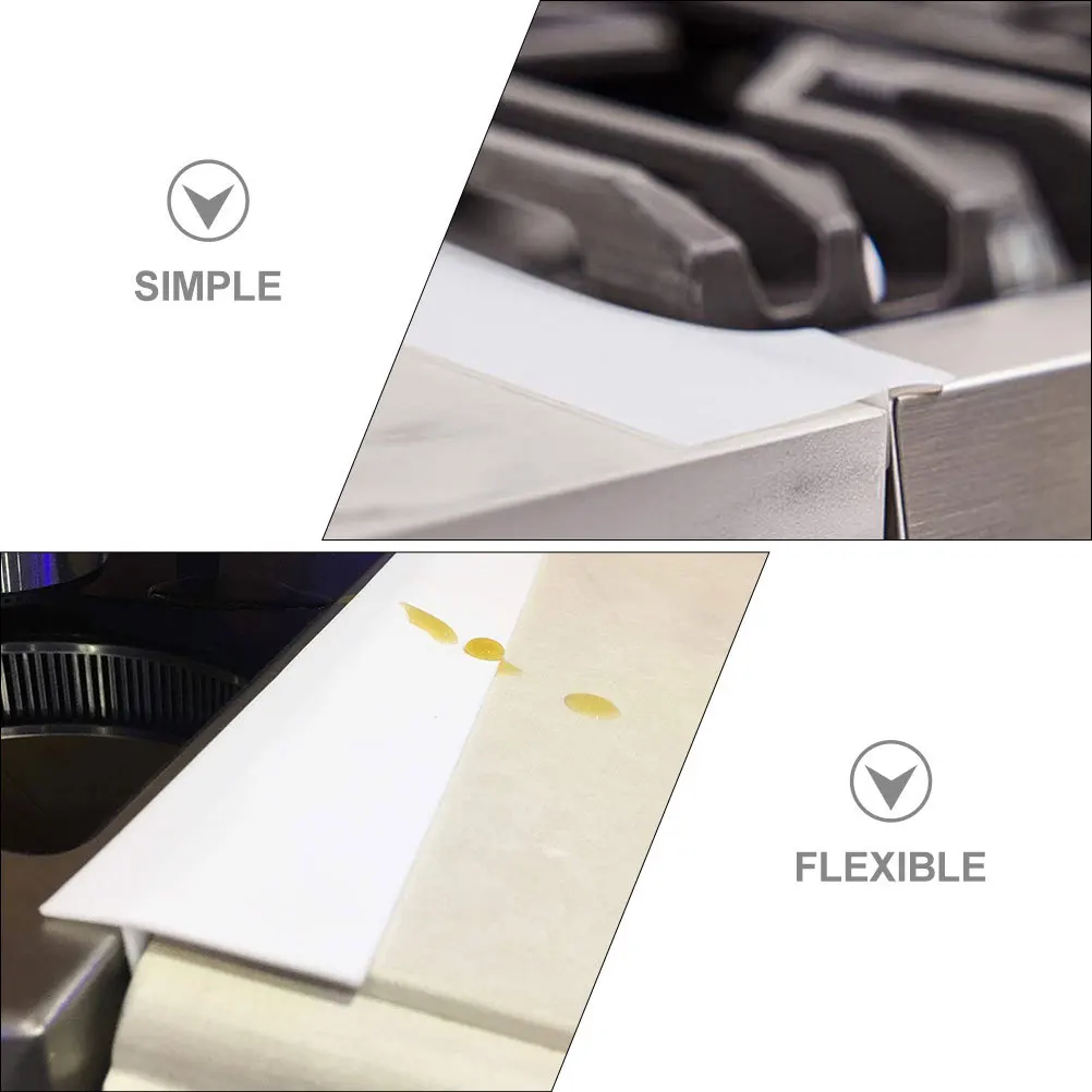 

4Pcs Stove Counter Gaps Covers Silicone Heat Resistant Flexible Stove Gap Seal Strips Kitchen Filler Kitchen Countertop Cover