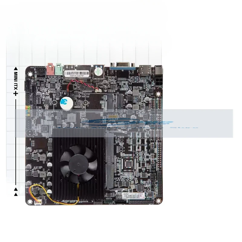 N95 ITX main board quad-core 17X17 industrial control NAS industry motherboard, dual network interface card 12 discs