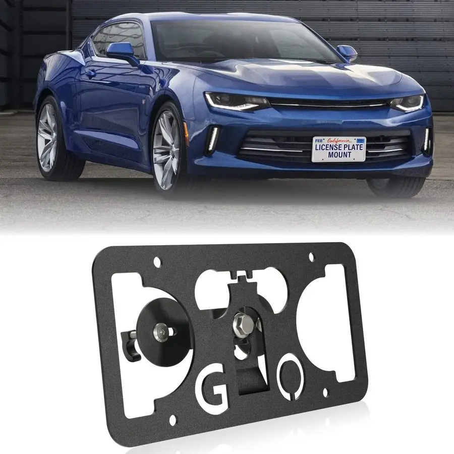

Bumper License Plate Mount Compatible with Chevy Camaro 5th and 9th gens 20102024, No Drill Front Grille License Plate Frames Li