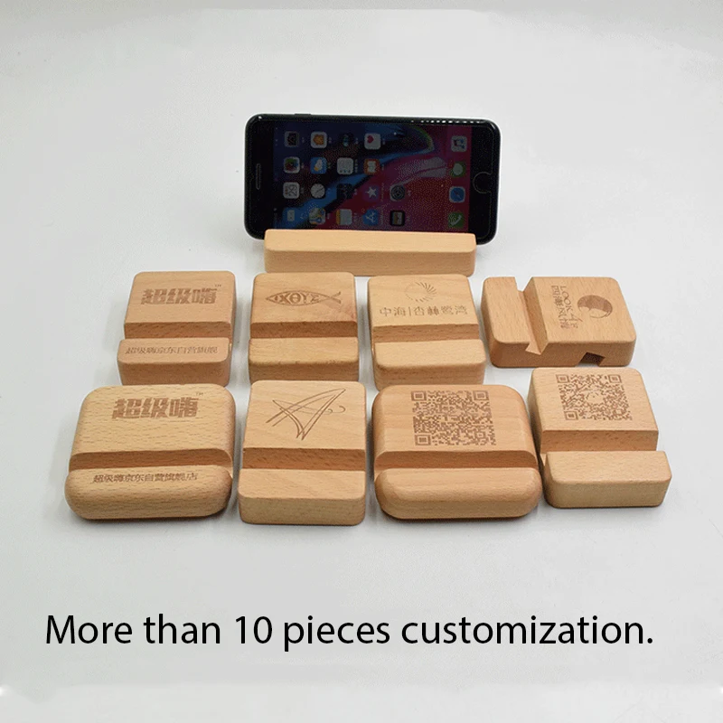 Soporte portátil de madera maciza para teléfono móvil, soporte de escritorio para tableta, PC, lector electrónico, accesorios para el hogar,