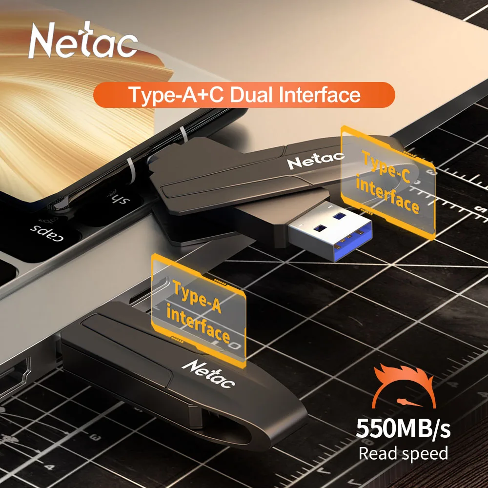 

Solid State Pen Drive Netac USB 128 ГБ 256 ГБ 512 ГБ 1 ТБ USB 3.2 Gen2 Флэш-накопитель US8 Флэш-накопитель типа C USB Бесплатная доставка