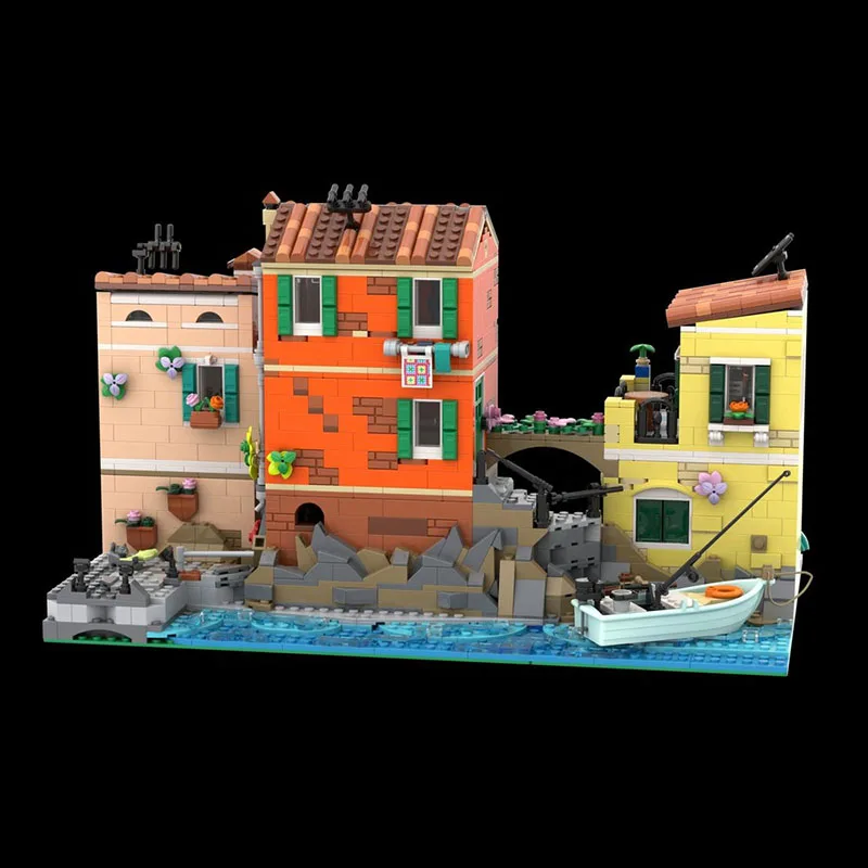 مدينة شارع عرض نموذج Moc قوالب بناء وحدات الإيطالية مربع نموذج التكنولوجيا كتل عيد الميلاد لتقوم بها بنفسك لعبة هدايا البناء #3