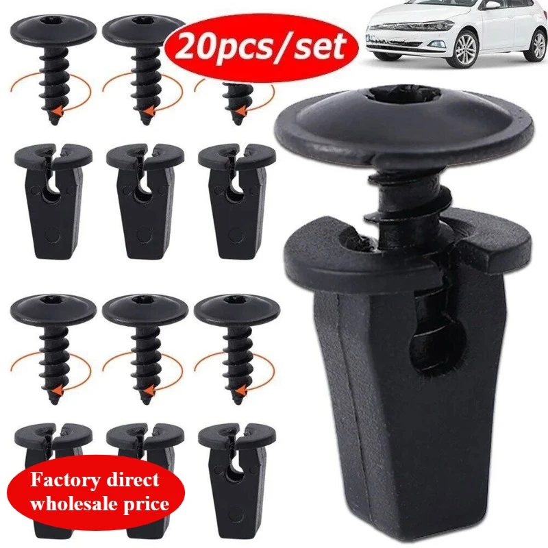 

20pcs/40pcs Engine Cover Bottom Plate Fender Wheel Arch Screw Fastener for Volkswagen Audi Seat - Vehicle Accessory