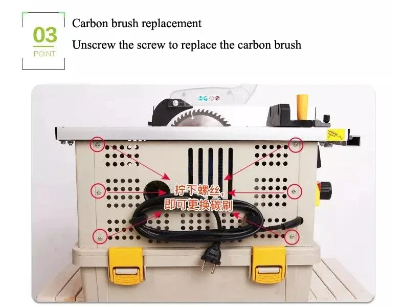 Multifunctional Electric Saw, Dust-Free Saw, Miter Cutting, Woodworking Sliding Table Saw, Wooden Floor Installation