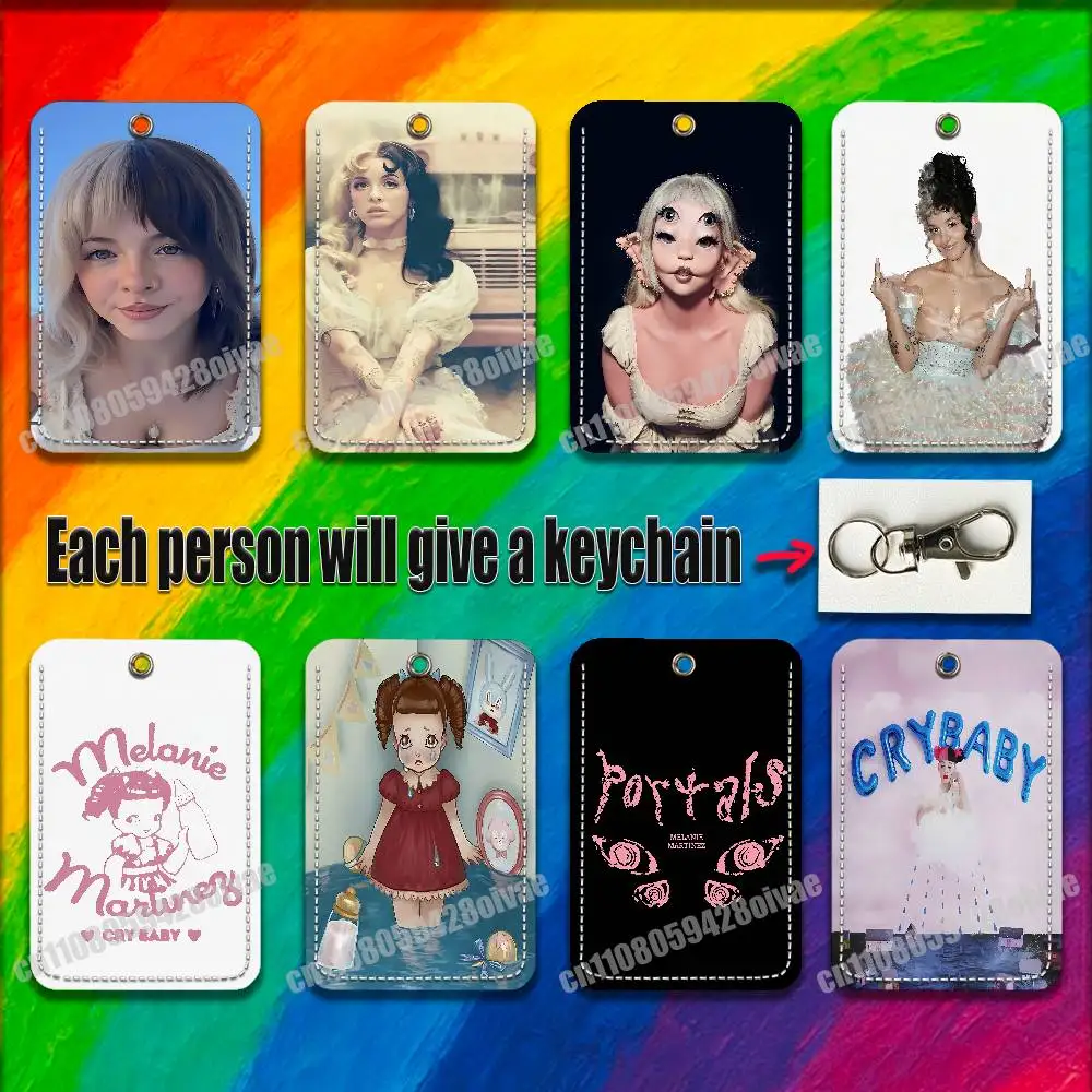 

M-Melanie Martinez K-12 Portals Cry Baby For ID Clips Credit Bank Bag Bus Meal Card Holder Cover Pocket Decoration Keychain