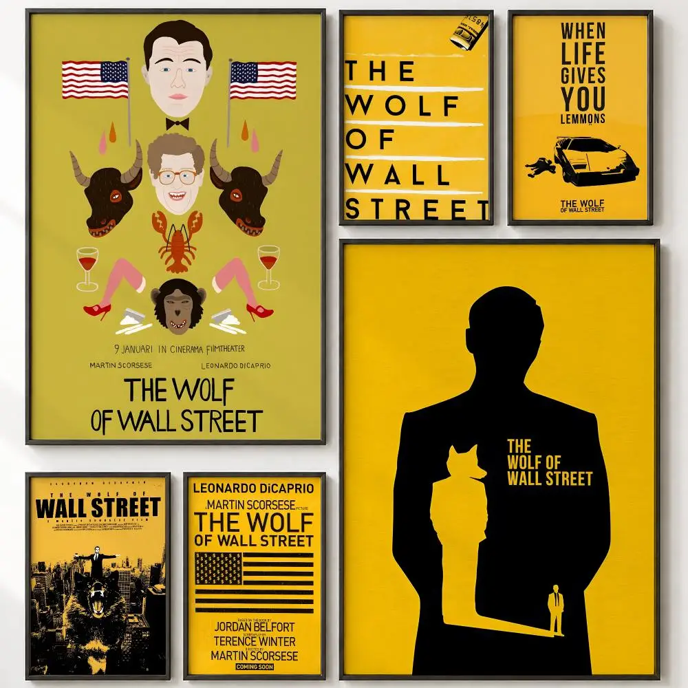Films Wolf of Wall Street Poster HD poster wall art self-stick no-residue for home cafe office great gift