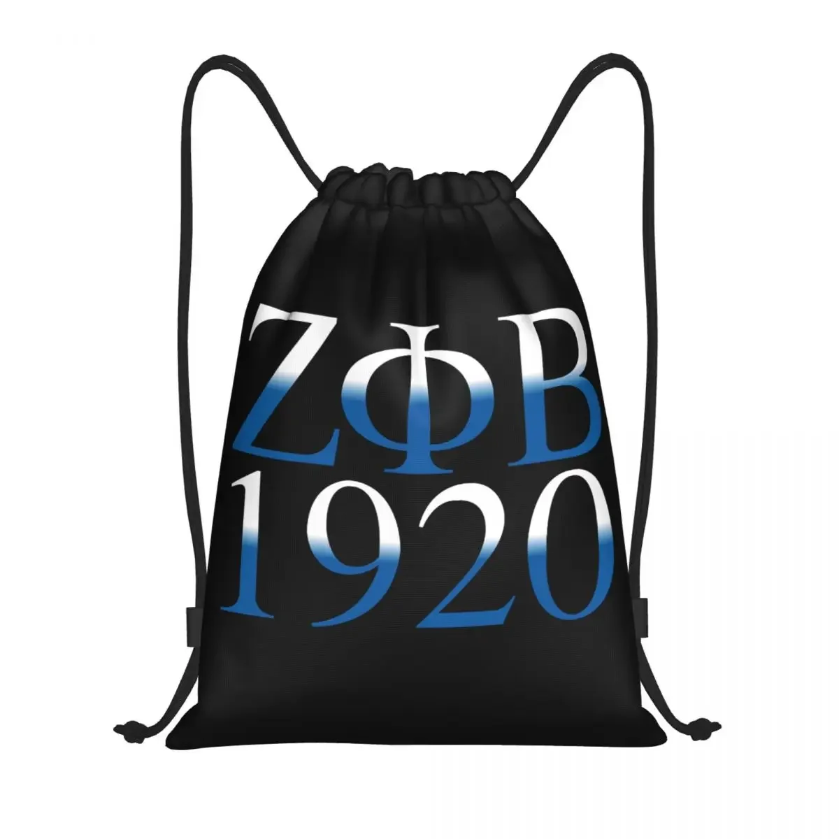 Zeta Phi Beta Drawstring Backpack Sports Gym Bag for Women Men Shopping Sackpack