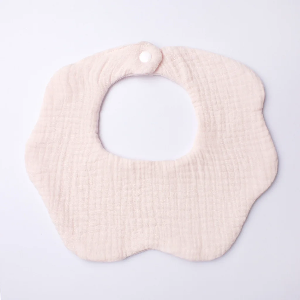 Baby Products Candy Colored Gauze Bib for Boys  Girls  Pure Cotton Comfortable Saliva Bib Baby Solid Colored Lace Saliva Towel