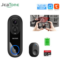 1080P Wireless WIFI Doorbell Video Intercom Door Bell with Camera Tuya Smart Home for Security Protection PIR Motion Detection