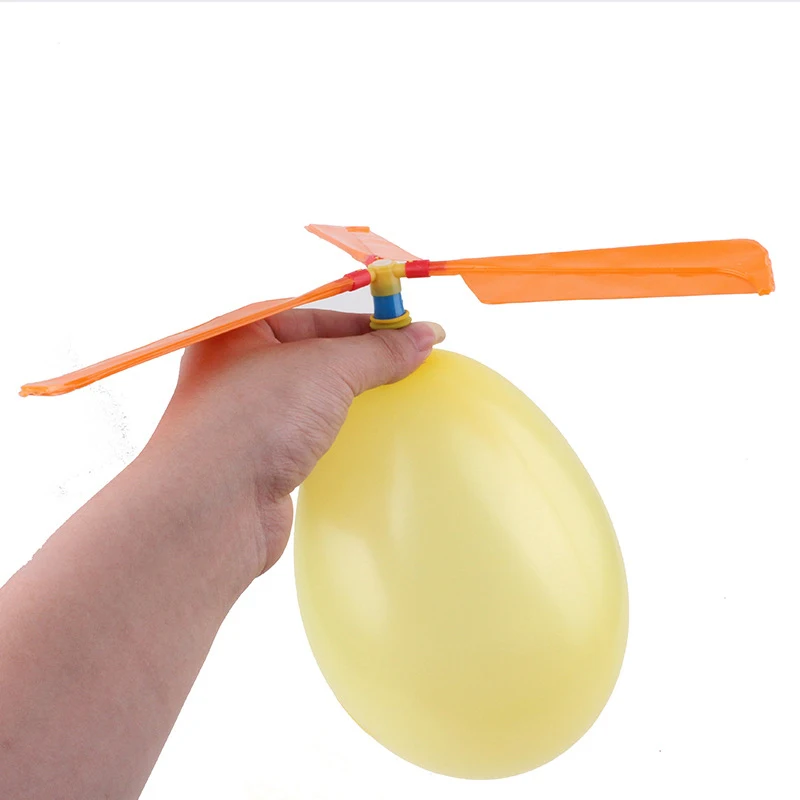 1pc Fun Physics Experiment Homemade Balloon Helicopter DIY Material Home School Educational Kit Child Gift