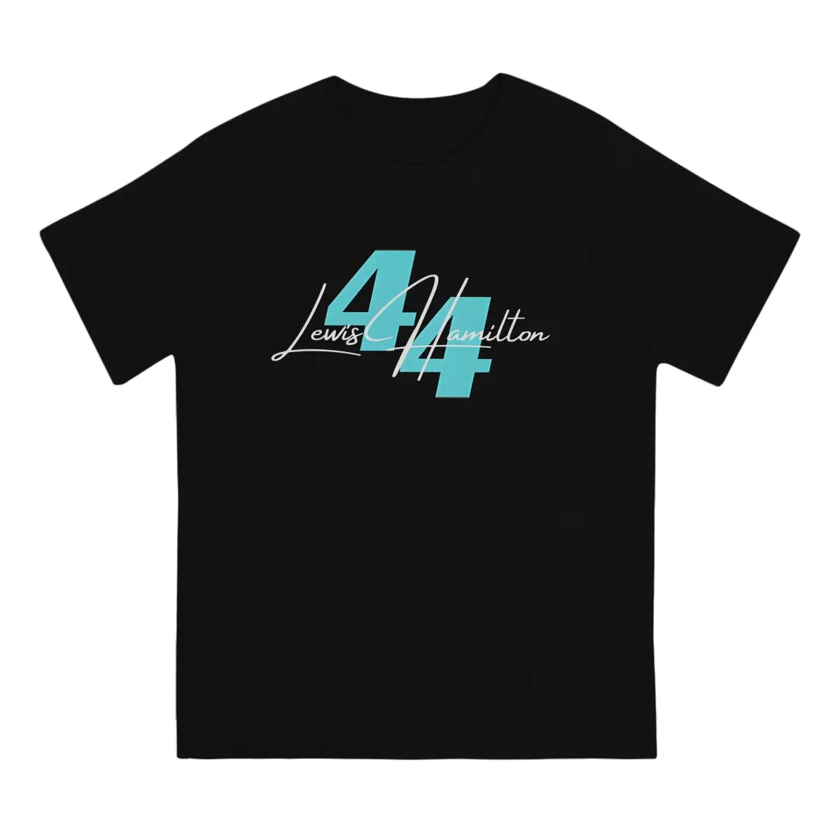 Men T-Shirt Formula One 44 Funny Pure Cotton Tee Shirt Short Sleeve Lewis Hamilton Racer T Shirt Crew Neck Clothes Birthday Gift