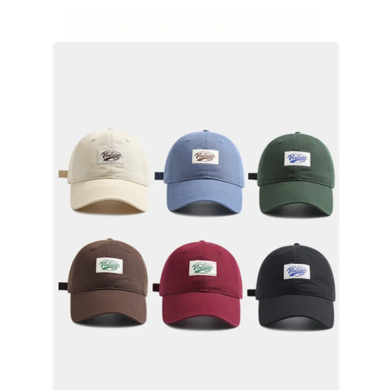 

Soft Top Letter Tab Baseball Cap Face Slimming Breathable Adjustable Lightweight Comfort Unisex