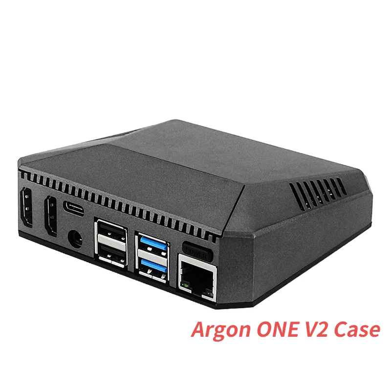 

Корпус Argon ONE V2, алюминиевый металлический корпус, съемный чехол для пассивного охлаждения GPIO для Raspberry Pi 4B ﻿